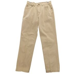 L.L.Bean Womens Khaki Tan Cotton Jeans Size 10 Straight Leg Casual Pants